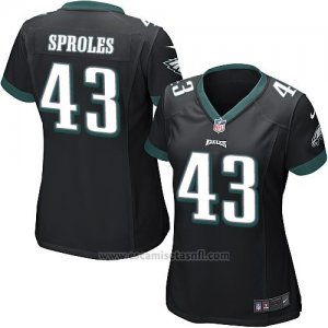 Camiseta Philadelphia Eagles Sproles Negro Nike Game NFL Mujer