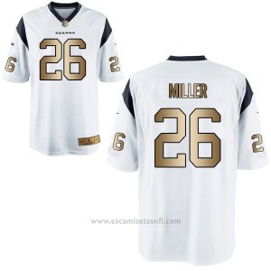 Camiseta Houston Texans Miller Blanco Nike Gold Game NFL Hombre