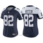 Camiseta NFL Limited Mujer Dallas Cowboys 82 Jason Witten Azul Vapor Untouchable Rush