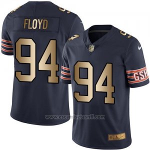 Camiseta Chicago Bears Floyd Profundo Azul Nike Gold Legend NFL Hombre