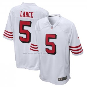 Camiseta NFL Game San Francisco 49ers Trey Lance Alterno Blanco