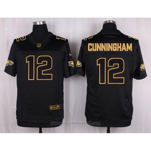 Camiseta Philadelphia Eagles Cunningham Negro Nike Elite Pro Line Gold NFL Hombre