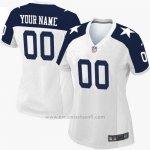 Camisetas NFL Mujer Dallas Cowboys Personalizada Blanco Azul