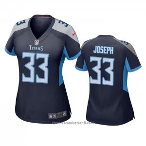 Camiseta NFL Game Mujer Tennessee Titans 33 Johnathan Joseph Azul