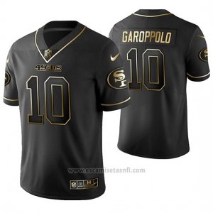 Camiseta NFL Limited Hombre San Francisco 49ers Jimmy Garoppolo Golden Edition Negro