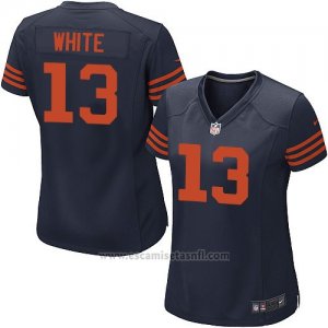Camiseta Chicago Bears White Azul Nike Game NFL Mujer