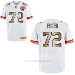 Camiseta Kansas City Chiefs Fisher Blanco Nike Gold Elite NFL Hombre