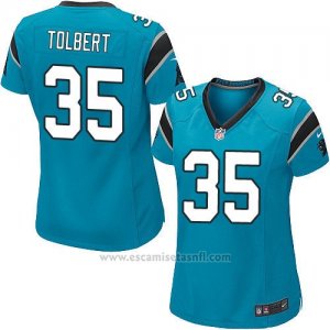 Camiseta Carolina Panthers Tolbert Lago Azul Nike Game NFL Mujer