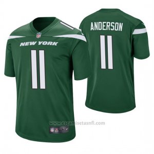 Camiseta NFL Game Hombre New York Jets Robby Anderson Verde 60th Aniversario