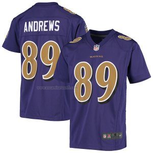 Camiseta NFL Game Nino Baltimore Ravens Mark Andrews Violeta Color Rush