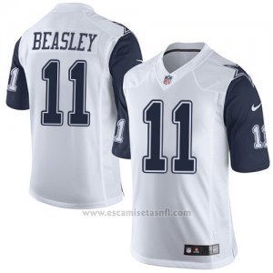Camiseta Dallas Cowboys Beasley Blanco y Profundo Azul Nike Elite NFL Hombre