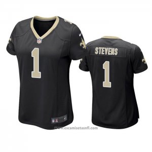 Camiseta NFL Game Mujer New Orleans Saints Tommy Stevens Negro