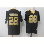 Camiseta NFL Limited Hombre Minnesota Vikings 28 Peterson Negro