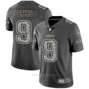 Camiseta NFL Limited New Orleans Saints Brees Static Fashion Gris