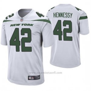 Camiseta NFL Game Hombre New York Jets Thomas Hennessy Blanco 60th Aniversario