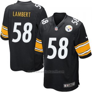 Camiseta Pittsburgh Steelers Lambert Negro Nike Game NFL Nino