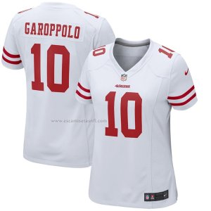 Camiseta NFL Game Mujer San Francisco 49ers Jimmy Garoppolo Blanco Color Rush