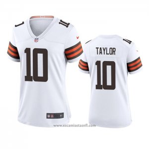 Camiseta NFL Game Mujer Cleveland Browns Taywan Taylor 2020 Blanco