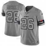 Camiseta NFL Limited New England Patriots Michel Team Logo Gridiron Gris