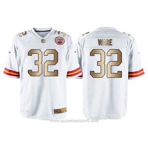 Camiseta Kansas City Chiefs Ware Blanco Nike Gold Game NFL Hombre