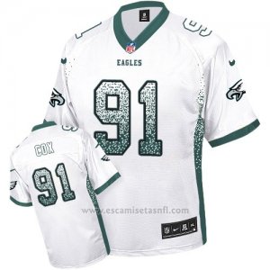Camiseta NFL Limited Hombre Philadelphia Eagles 91 Fletcher Cox Blanco Stitched Drift Fashion
