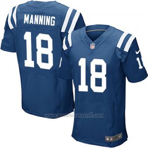 Camiseta Indianapolis Colts Manning Azul Nike Elite NFL Hombre