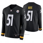 Camiseta NFL Hombre Pittsburgh Steelers Jon Bostic Negro Therma Manga Larga