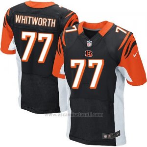 Camiseta Cincinnati Bengals Whitworth Negro Nike Elite NFL Hombre