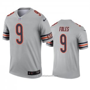 Camiseta NFL Legend Chicago Bears Nick Foles Inverted Gris