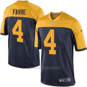 Camiseta Green Bay Packers Favre Negro Amarillo Nike Game NFL Hombre
