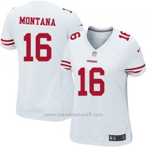 Camiseta San Francisco 49ers Montana Blanco Nike Game NFL Mujer