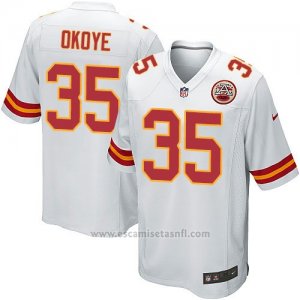 Camiseta Kansas City Chiefs Okoye Blanco Nike Game NFL Nino