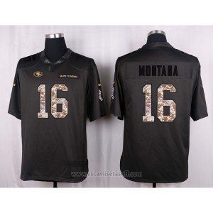 Camiseta San Francisco 49ers Montana Apagado Gris Nike Anthracite Salute To Service NFL Hombre