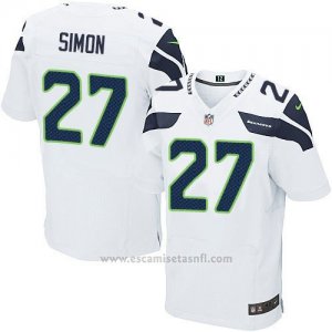 Camiseta Seattle Seahawks Simon Blanco Nike Elite NFL Hombre