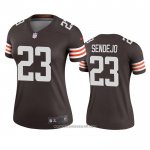 Camiseta NFL Legend Mujer Cleveland Browns Andrew Sendejo Marron