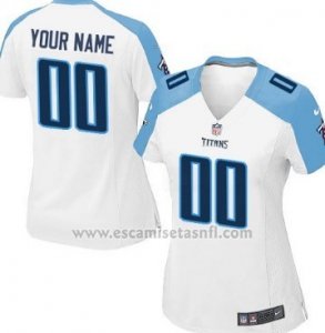 Camisetas NFL Mujer Hombre Tennessee Titans Personalizada Blanco