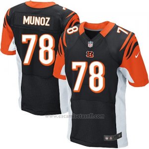 Camiseta Cincinnati Bengals Munoz Negro Nike Elite NFL Hombre