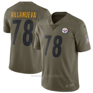 Camiseta NFL Limited Nino Pittsburgh Steelers Pittsburgh Steelers 78 Villanueva 2017 Salute To Service Verde