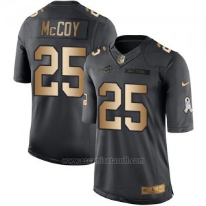 Camiseta Buffalo Bills Mccoy Negro 2016 Nike Gold Anthracite Salute To Service NFL Hombre