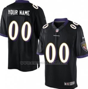 Camisetas NFL Limited Baltimore Ravens Personalizada Negro