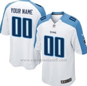 Camisetas NFL Elite Hombre Tennessee Titans Personalizada Blanco