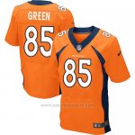 Camiseta Denver Broncos Green Naranja Nike Elite NFL Hombre