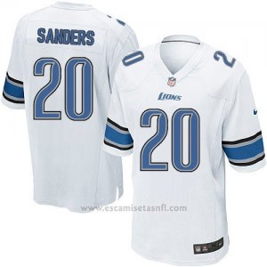 Camiseta Detroit Lions Sanders Blanco Nike Game NFL Hombre