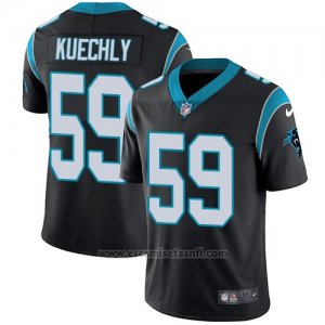 Camiseta NFL Limited Hombre Carolina Panthers 59 Luke Kuechly Negro Stitched Vapor Untouchable