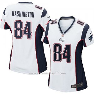 Camiseta New England Patriots Washington Blanco Nike Game NFL Mujer