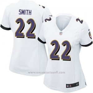 Camiseta Baltimore Ravens Smith Blanco Nike Game NFL Mujer