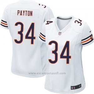 Camiseta Chicago Bears Payton Blanco Nike Game NFL Mujer