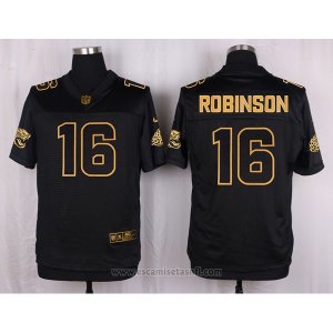 Camiseta Jacksonville Jaguars Robinson Negro Nike Elite Pro Line Gold NFL Hombre