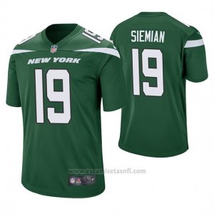Camiseta NFL Game Hombre New York Jets Trevor Siemian Verde 60th Aniversario