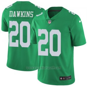 Camiseta NFL Limited Hombre Philadelphia Eagles 20 Brian Dawkins Verde Stitched Rush